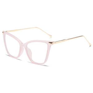 1 Paire De Lunettes Rétro Et Décontractées Œil-De-Chat En Métal Anti-Lumière Bleue Pour Femmes h5 Image3