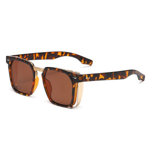 1 Paire De Lunettes De Soleil Simples En Plastique De Couleur Unie Pour Femmes h5 Image2
