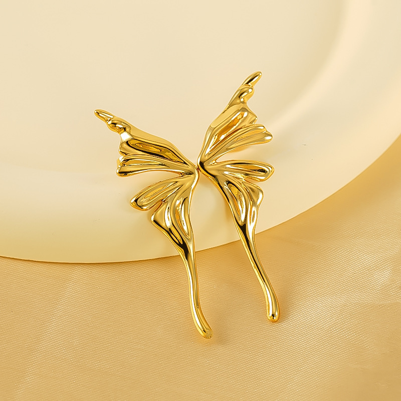 1 Paire De Boucles D'Oreilles Élégantes Plaquées Or  Pour Femme, Série Romantique Image4