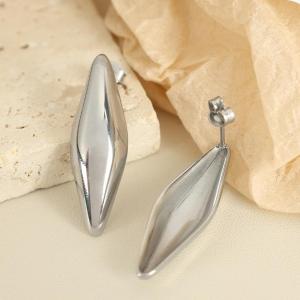 1 Paire De Boucles D'Oreilles À Tige Géométriques Quotidiennes En Acier Titane Couleur Or Pour Femme, Série Simple h5 Image8