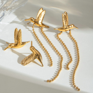 1 Paire De Boucles D'Oreilles À Clip Pour Femme, Style Rétro, En Acier Inoxydable Plaqué Or , Série Ethnique h5 Image4