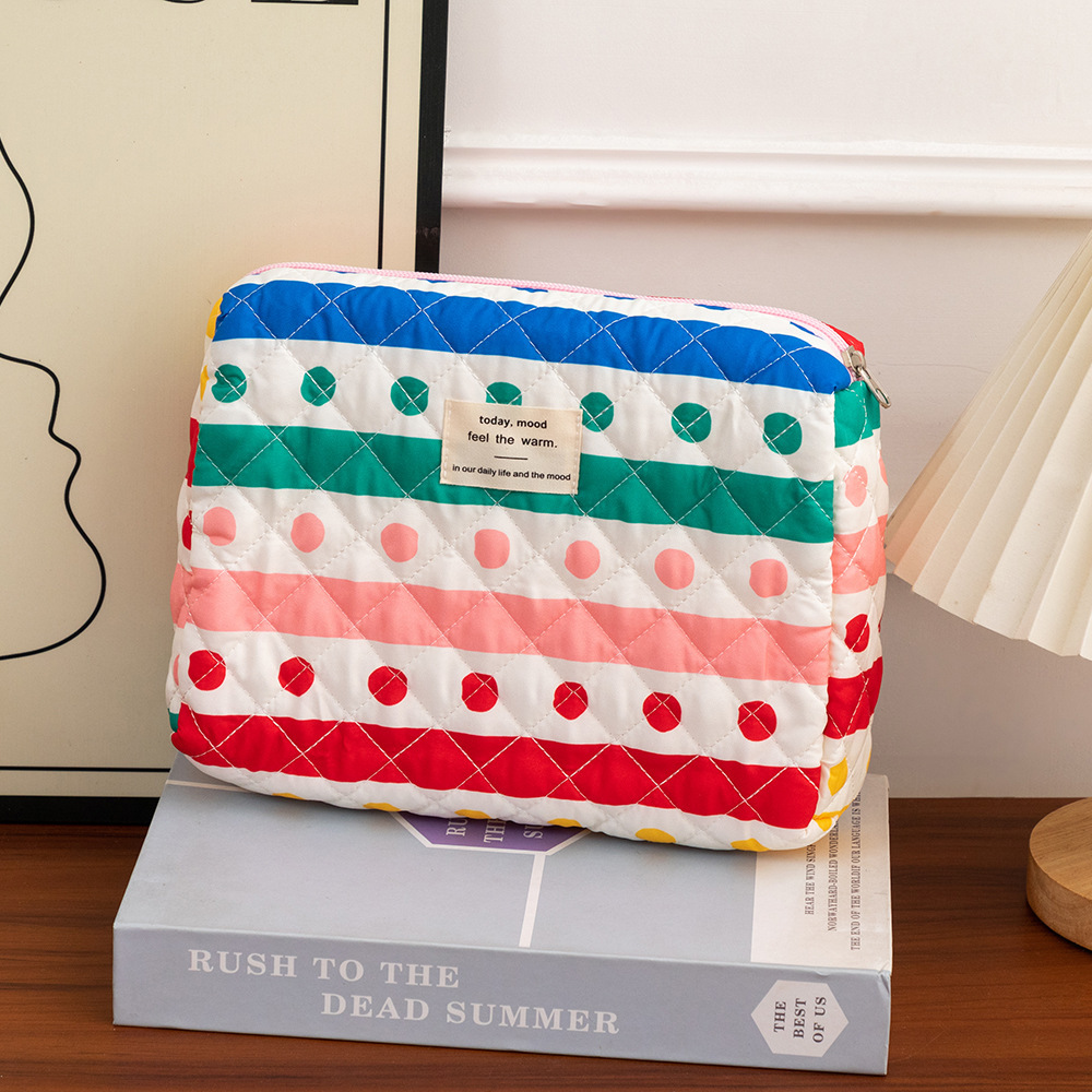 1 Paire De Sacs À Main En Polyester À Pois Mignons Pour Femmes, Série Simple Image5