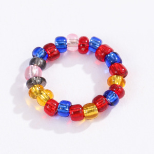 Bague Ajustable Pour Femme, Série Luxueuse, Jolies Perles Artificielles De Couleurs Mélangées h5 Image5