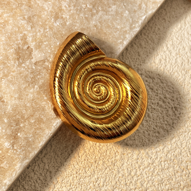 Bague Ajustable Pour Femme Whelk En Acier Inoxydable Étanche Couleur Or (1 Pièce) Image5