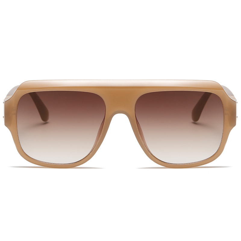 Lunettes De Soleil Pour Femmes, 1 Pièce, Série Simple, Décontractées, Couleur Unie, En Plastique Image2
