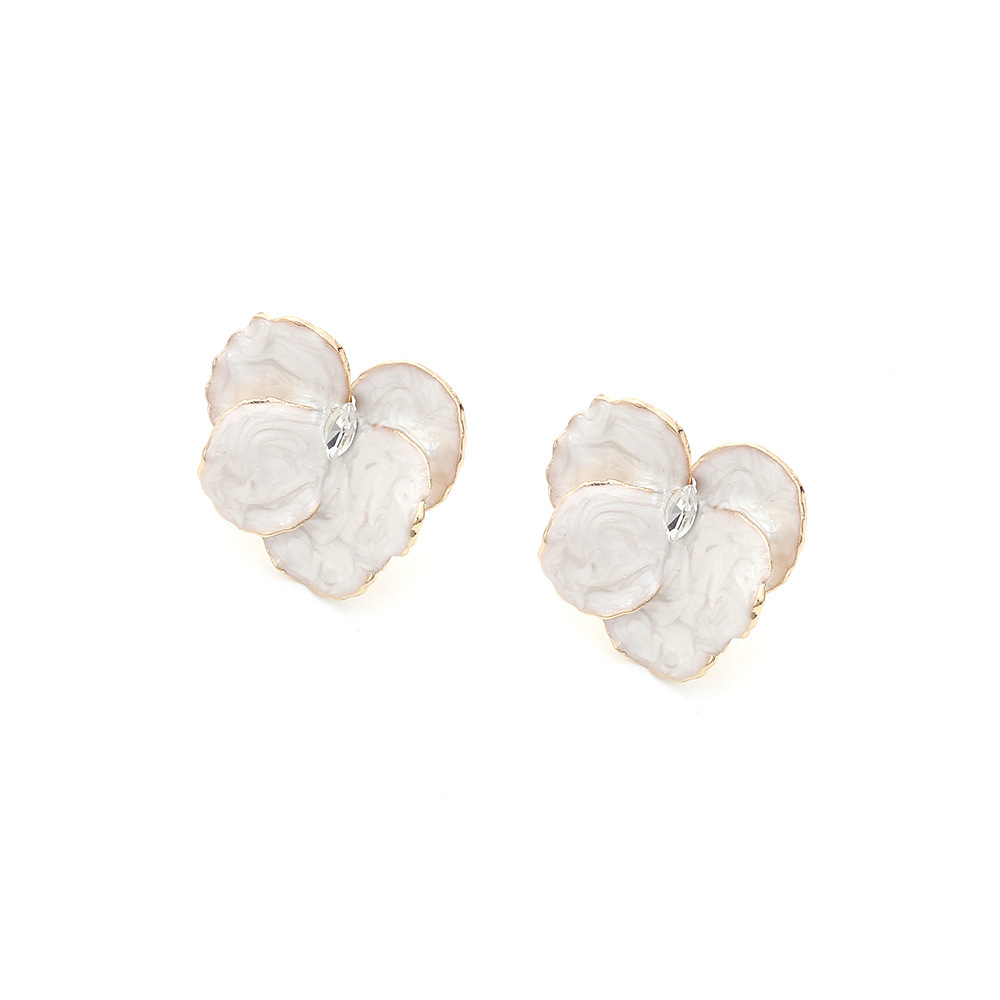 1 Paire De Boucles D'Oreilles À Tige En Alliage Et Strass Pour Femme, Série Romantique, Style Rétro Image4