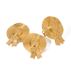 1 Paire De Bagues Ajustables Rétro Géométriques En Acier Inoxydable Plaqué Or  Pour Femme h5 Image6