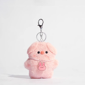 Porte-Clés Pour Sac Femme En Rayonne, Motif Cochon Rose Mignon Avec Lunettes (1 Pièce), Collection Romantique h5 Image3