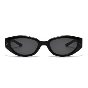 Lunettes De Soleil Rétro En Plastique De Couleur Unie Pour Femme, Série Simple, 1 Pièce h5 Image2