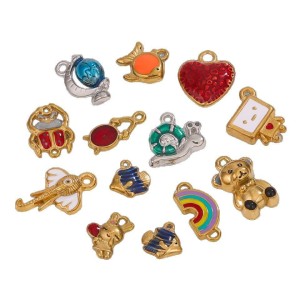 Pendentif Femme En Acier Inoxydable Étanche Couleur Or, Motif Dessin Animé Mignon (1 Pièce) De La Série Chromatic h5 Image4
