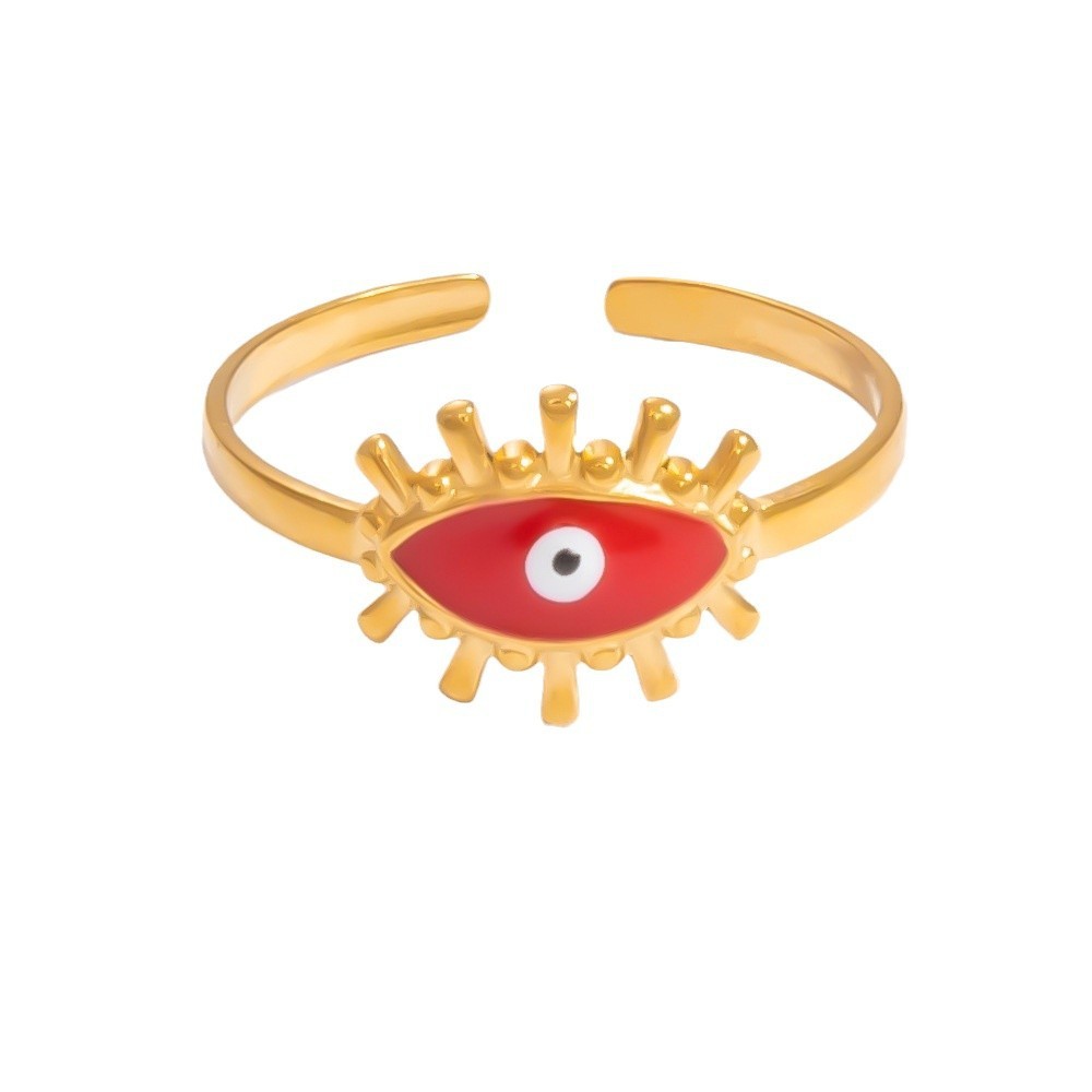 Bague Ajustable Pour Femme, Collection Charming Series, Forme Irrégulière Chromatique, Acier Inoxydable Huilé, Couleur Or, Étanche. Image9