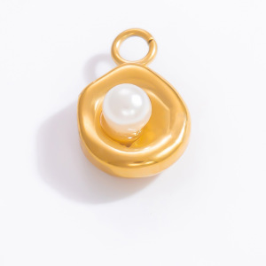 Pendentif Femme Diy En Acier Inoxydable Doré, Étanche, Collection Rétro Soleil (1 Pièce) h5 Image5