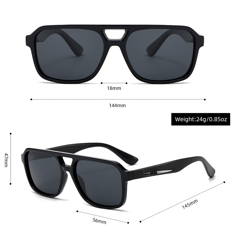 Lunettes De Soleil En Plastique À Imprimé Léopard Pour Femme, Série Simple, 1 Pièce h5Image4