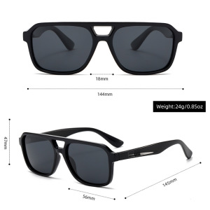 Lunettes De Soleil En Plastique À Imprimé Léopard Pour Femme, Série Simple, 1 Pièce h5 Image4
