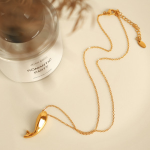 Collier Avec Pendentif Tortue En Acier Inoxydable Plaqué Or Pour Femme, Série Simple Et Décontractée, 1 Pièce h5 Image4