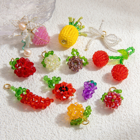 1 paire de pendentifs en verre pour femme, série romantique, motif plante douce