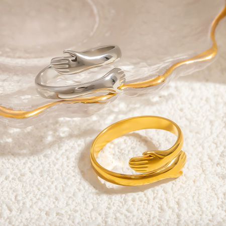 Bague Ajustable Pour Femme, Style Romantique Et Audacieux, En Acier Inoxydable Étanche Couleur Or.