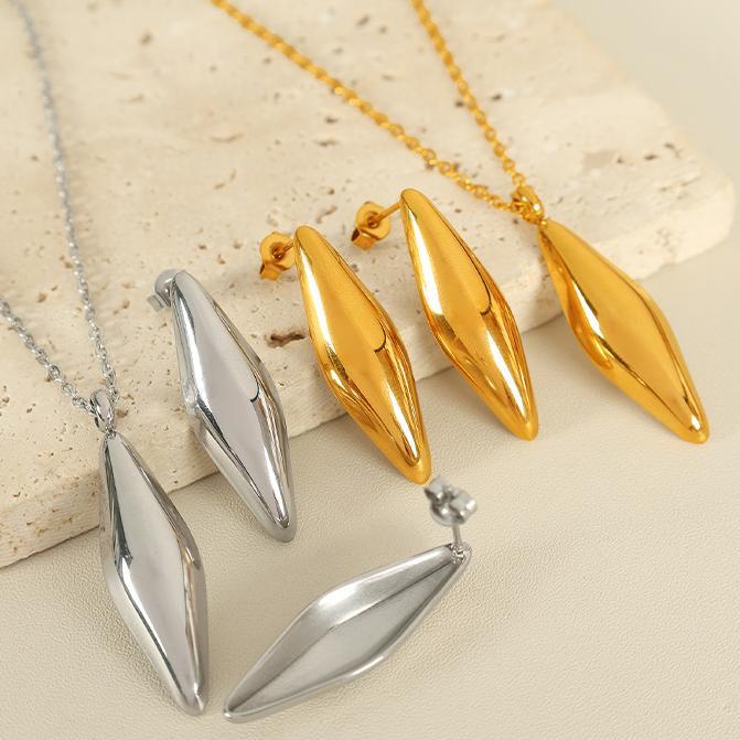 1 Paire De Boucles D'Oreilles À Tige Géométriques Quotidiennes En Acier Titane Couleur Or Pour Femme, Série Simple Image7