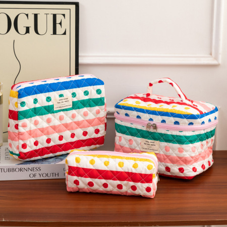 1 paire de sacs à main en polyester à pois mignons pour femmes, série simple