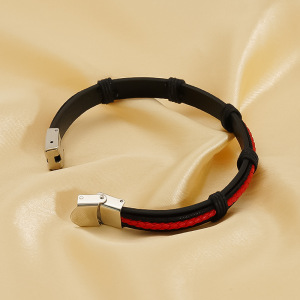 1 Paire De Bracelets En Cuir Tressés Personnalisés, Style Rétro, Pour Hommes Et Femmes, Unisexes h5 Image5