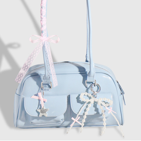 Breloques de sac pour femme en alliage, série romantique, nœud papillon doux, 1 pièce