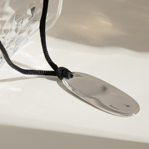 Collier Pendentif Femme Étanche En Acier Inoxydable Uni, Couleur Unie, 1 Pièce, Collection Simple Series h5 Image2