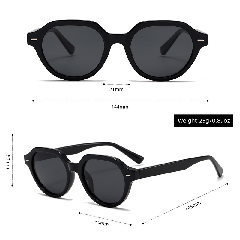 Lunettes De Soleil Simples En Plastique De Couleur Unie Pour Femmes, 1 Pièce Image5