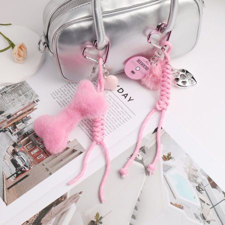 Breloques de sac pour femme en alliage, série romantique, cœur doux, 1 pièce