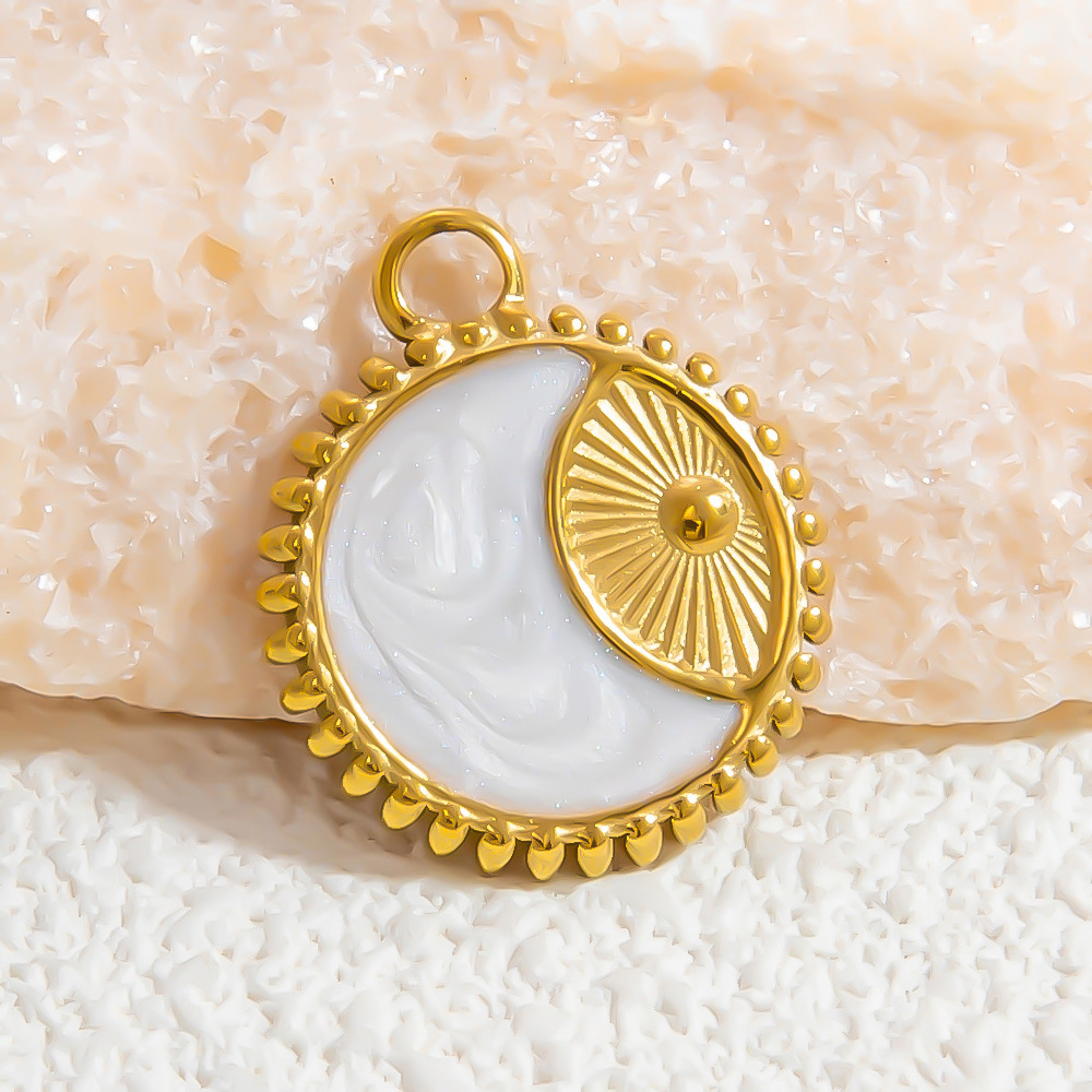 Pendentif Femme Diy Géométrique Vintage En Acier Inoxydable Étanche Couleur Or, 1 Pièce, Série Classique Image5