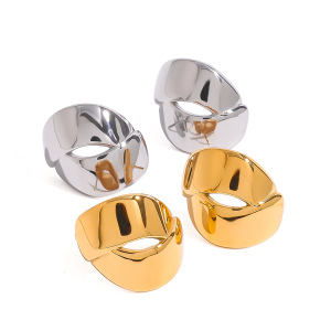 1 Paire De Boucles D'Oreilles À Tige Géométriques Quotidiennes En Acier Inoxydable Plaqué Or  Pour Femme h5 Image4