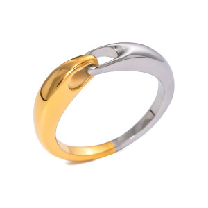 Bague Ajustable Pour Femme, En Acier Inoxydable Plaqué Or, Ornée De Zircon Et De Couleurs Assorties (1 Pièce). h5 Image6