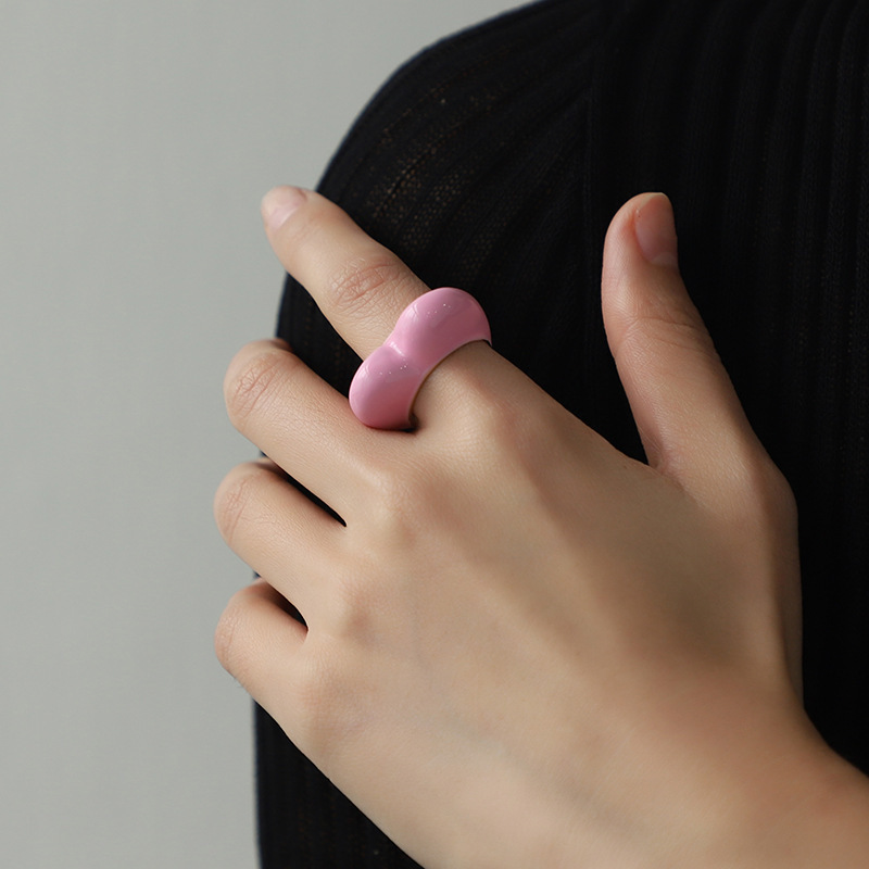 Bague Simple En Alliage Pour Femme, Série Romantique, Élégante, Cœur Image4