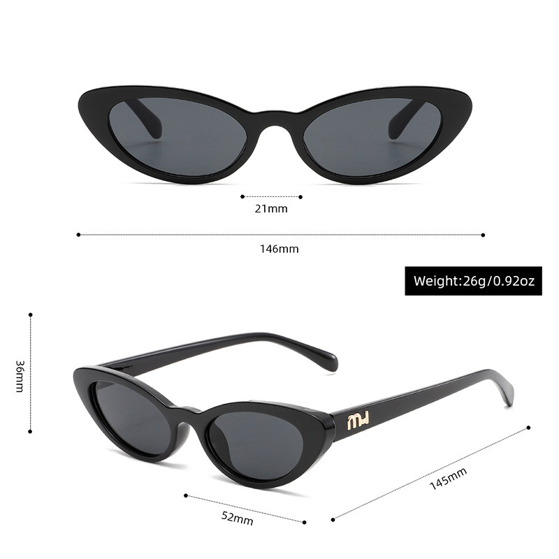 Lunettes De Soleil Simples En Plastique De Couleur Unie Pour Femmes, 1 Pièce h5Image9