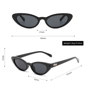 Lunettes De Soleil Simples En Plastique De Couleur Unie Pour Femmes, 1 Pièce h5 Image9
