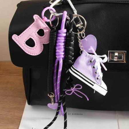 1 pièce de breloques de sac pour femme en toile Daily Twist de la série Simple 2