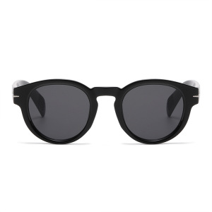 Lunettes De Soleil Rétro En Plastique De Couleur Unie Pour Femme, Série Simple, 1 Pièce h5 Image2