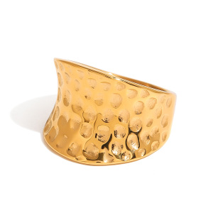 Bague Simple Pour Femme, Style Rétro, En Acier Inoxydable Uni, Étanche. h5 Image5