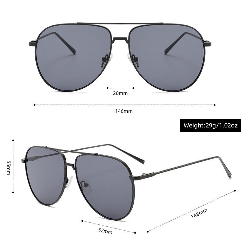 Lunettes De Soleil Pour Femmes, Série Simple, Couleur Unie, En Alliage, 1 Pièce Image8