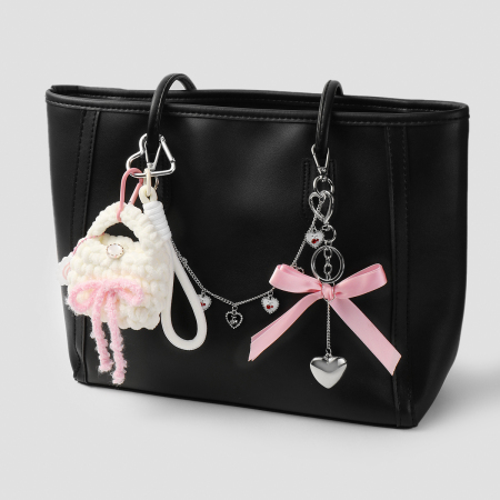 Breloques de sac pour femme en alliage, série simple, nœud papillon doux, 1 pièce 2