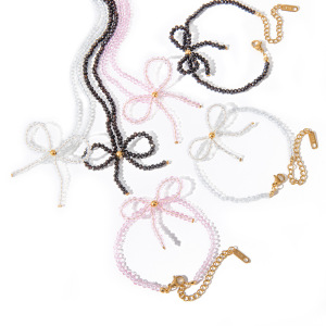 Boucles D'Oreilles En Forme De Nœud En Acier Inoxydable , Style Ins Transfrontalier Européen Et Américain, Accessoires De Luxe Légers Pour Femmes h5 Image7