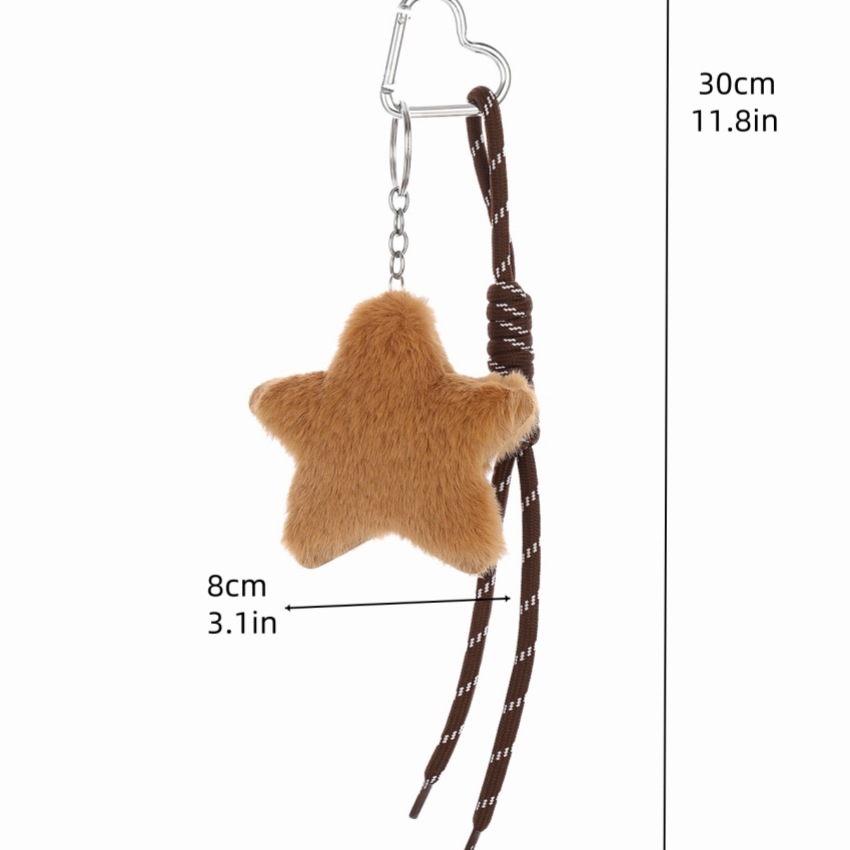 1 Pièce De Breloques De Sac Pour Femme En Rayonne, Série Simple, Mignonnes Étoiles Image6