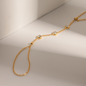 Bracelet À Maillons Pour Femme, Collection Classique, Finitions Délicates, Acier Inoxydable, Couleur Or, Étanche, 1 Pièce. h5 Image7