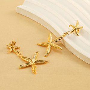 1 Paire De Boucles D'Oreilles Tortue Classiques En Acier Inoxydable Plaqué Or Pour Femme h5 Image3