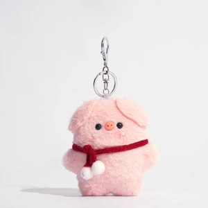 Porte-Clés Pour Sac Femme En Rayonne, Motif Cochon Rose Mignon Avec Lunettes (1 Pièce), Collection Romantique h5 Image4