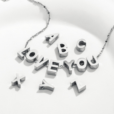 1 paire de pendentifs unisexes à lettres décontractées de la série Simple