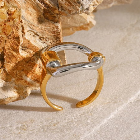Bague minimaliste étanche en acier inoxydable, couleurs assorties (1 pièce) 2