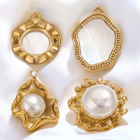1 paire de pendentifs géométriques rétro pour femme, série classique, plaqués or 