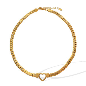 1 Paire De Petits Colliers De Luxe Simples Et Légers, Tendance Féminine, En Acier Titane Plaqué Or, Style Cubain, Pendentif Pour Femme h5 Image6