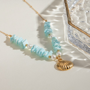 Collier Avec Pendentif Tortue De Vacances En Acier Inoxydable Plaqué Or Pour Femme, Série Simple, 1 Pièce h5 Image4