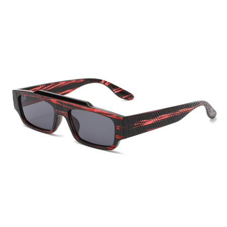 Lunettes de soleil en plastique à imprimé léopard pour femme, série Simple, 1 pièce 2